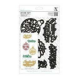 Die cut. XMAS SAYNG-A5 DIE SET. DESIGN OBJECTIVES LTD. Die cuts: Navidad. Varios modelos