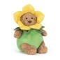 Bartholomew Bear Daffodil Outfit, osito con disfraz de flor. Peluche Jellycat. BARM2FL