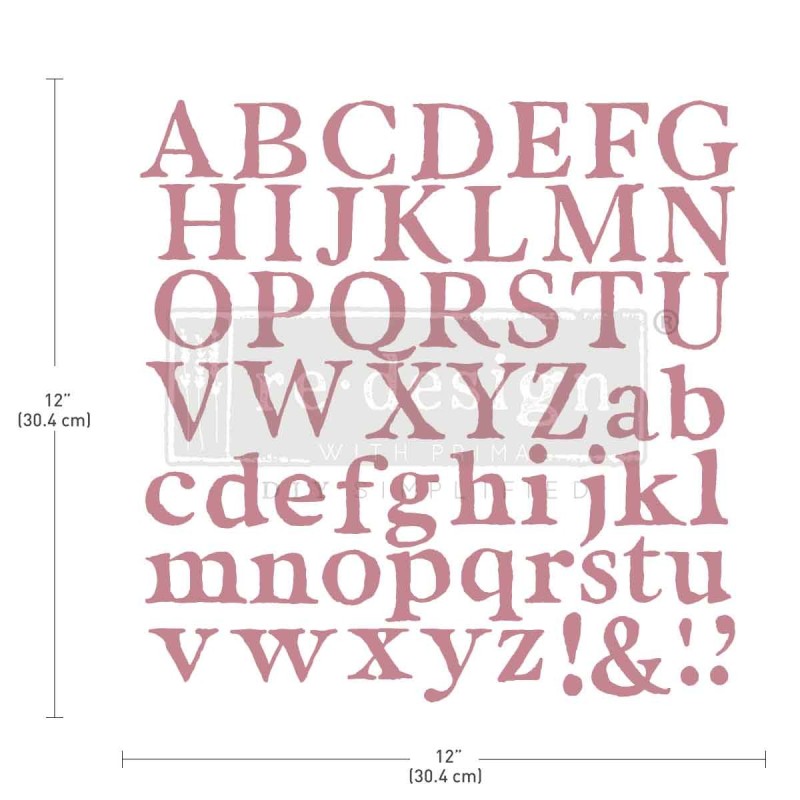 ALPHA, alfabeto. Sello REDESIGN DECOR STAMPS – 12″X12″ (58 pzs) ALPHA, alfabeto. Sello REDESIGN DECOR STAMPS – 12″X12″ (58 pzs)