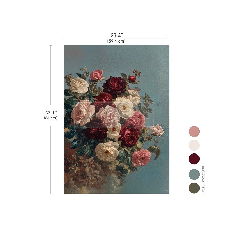 Ethereal Rosebush. Papel de Decoupage Redesign. A1. Diseño Reversible. 679613 Ethereal Rosebush. Papel de Decoupage Redesign. A1. Diseño Reversible. 679613