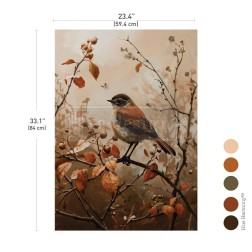 Sunlit Songbird. A1 Decoupage Paper. Redesign. 678906 | L'aura Bella