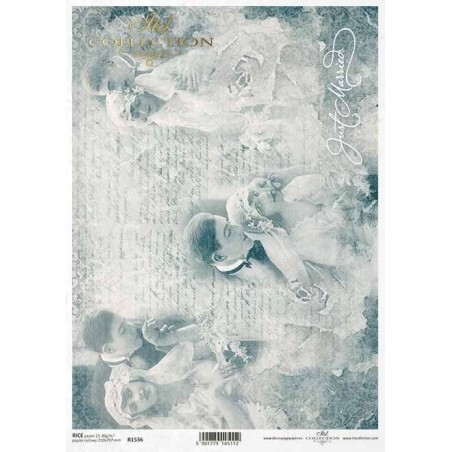 Boda. Papel de arroz A4 para decoupage. ITD Collection | L'aura Bella