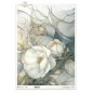 Magnolias blancas. Papel de arroz A3 para decoupage. ITD Collection Magnolias blancas. Papel de arroz A3 para decoupage. ITD Collection