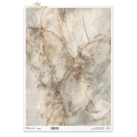 Estuco veneciano. Papel de arroz A3 para decoupage ITD | L'aura Bella