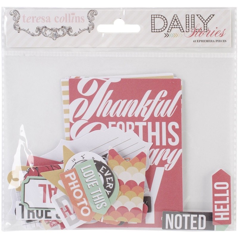 Die cuts. 41 pzs. Daily Stories. Teresa Collins. Decoraciones, Precortados