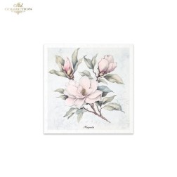 Magnolias y flor manzano. Pack 6 papeles de arroz.  ITD | L'aura Bella