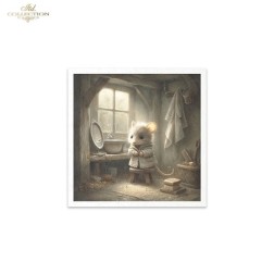 Ratoncitos en su día a día. Pack 6 papeles arroz.  ITD | L'aura Bella