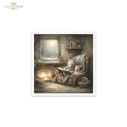 Ratoncitos en familia. Pack 6 papeles de arroz.  ITD | L'aura Bella