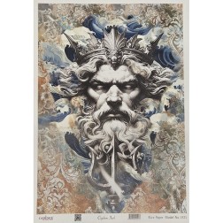 Poseidón. Olimpo. Papel Arroz decoupage. A3. Cadence | L'aura Bella