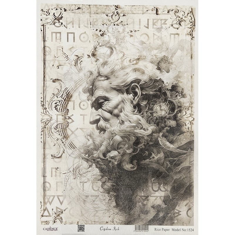 Zeus. Colección dioses del Olimpo. Papel de arroz, rice paper A3. Cadence PAD1524 Zeus. Colección dioses del Olimpo. Papel de arroz, rice paper A3. Cadence PAD1524