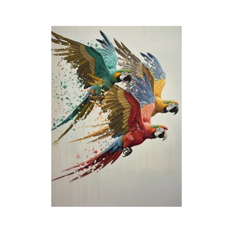 Uncaged, Loros. Papel Decoupage Mint by Michelle. A1