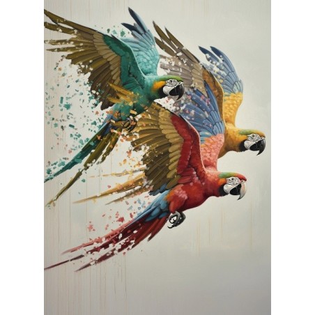 Uncaged, Loros A1. Papel Decoupage Mint by Michelle | L'aura Bella