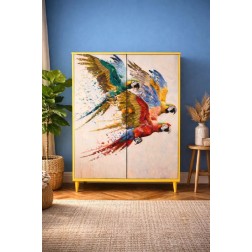 Uncaged, Loros. Papel Decoupage Mint by Michelle. A1