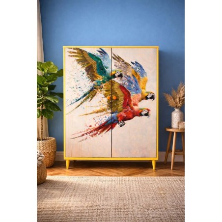 Uncaged, Loros. Papel Decoupage Mint by Michelle. A1