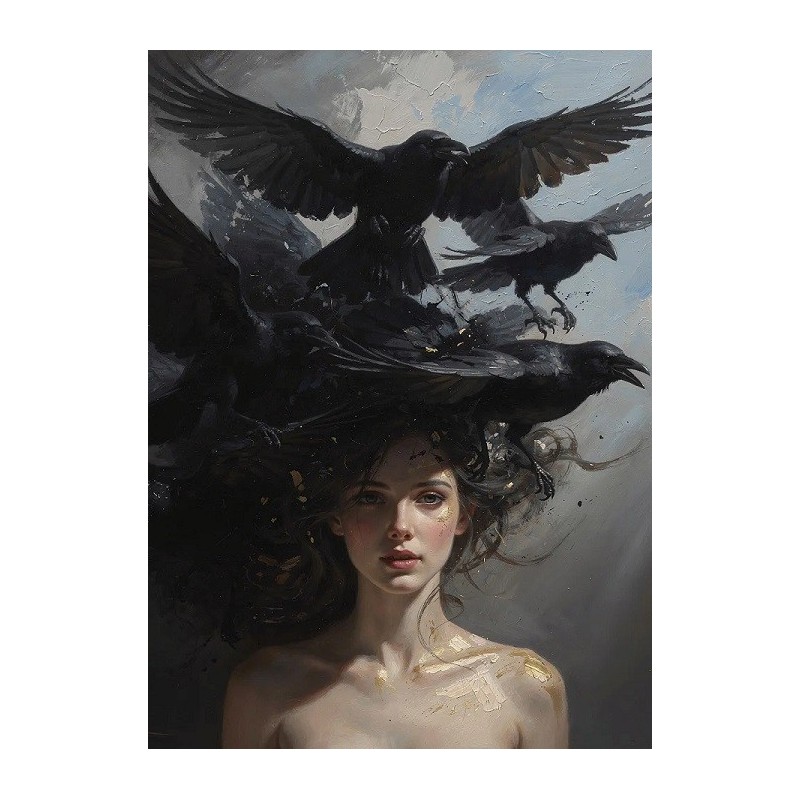 Ravens, cuervos. Papel Decoupage Mint by Michelle. A1