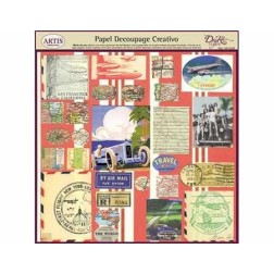 Papel Decoupage. Viajes,  medida 32x31