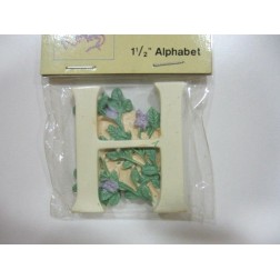 "H". Letra de resina | L'aura Bella