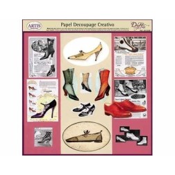 Papel Decoupage. Zapatos,  medida 32x31