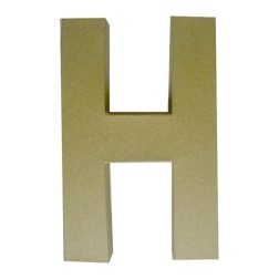 H. Letra de papel maché | L'aura Bella