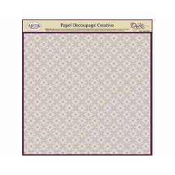 Papel Decoupage. Fondo lila ornado,  medida 32x31