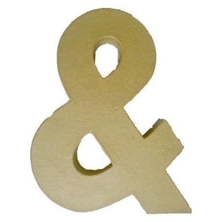 &. Letra de papel maché