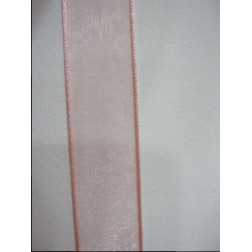 Lazo organza rosa claro 15mm. 1 metro
