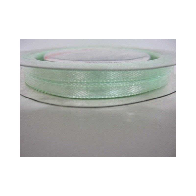Cinta satén verde pálido 3mm. 1 metro
