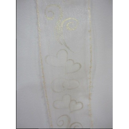 cinta con motivos matrimonio, beige. 40Mm. 1 metro