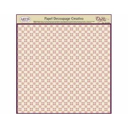 Papel Decoupage. Fondo rojo ornado,  medida 32x31