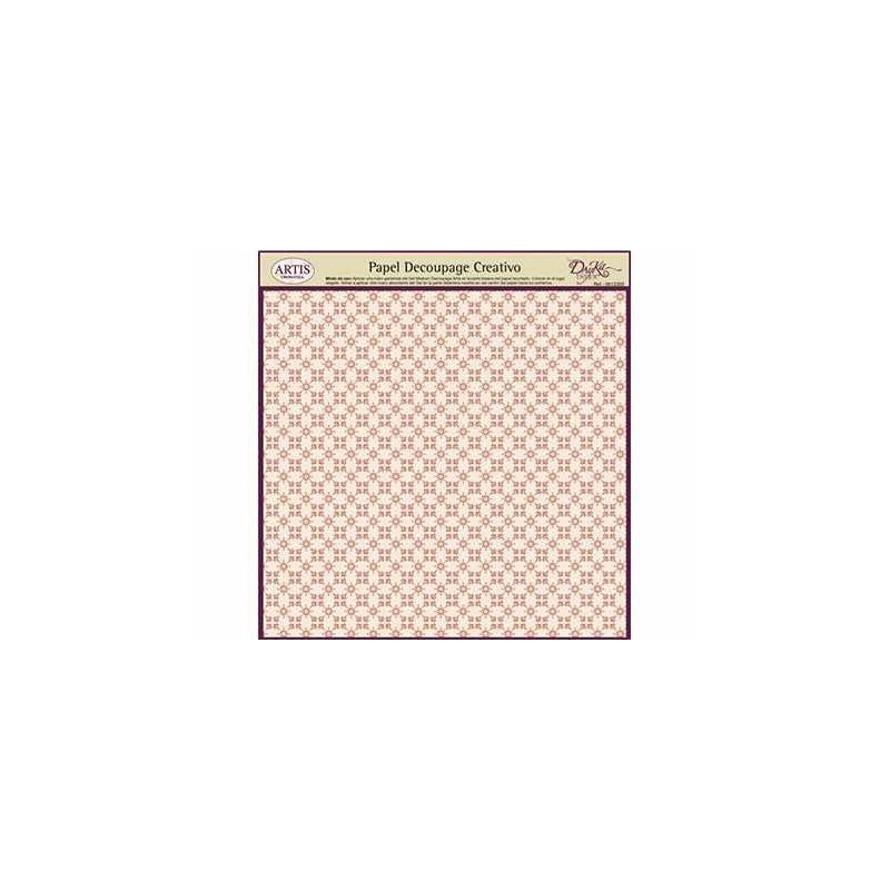 Papel Decoupage. Fondo rojo ornado,  medida 32x31