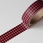 Masking tape: damero rojo y negro