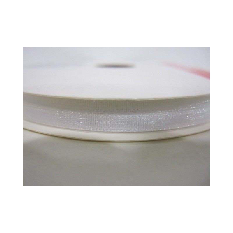 Lazo organza blanco 3mm. 1 metro