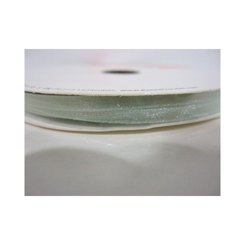 Lazo organza verde claro 3mm. 1 metro
