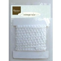 Cinta de pompones blanca