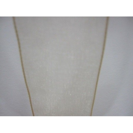 Lazo organza beige 25mm. 1 metro