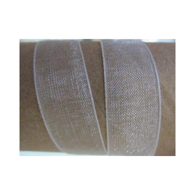 Lazo organza blanco 10mm. 1 metro