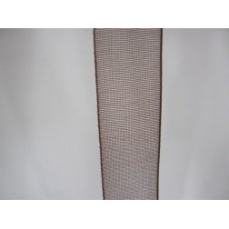 Lazo organza marrón oscuro 12mm. 1 metro