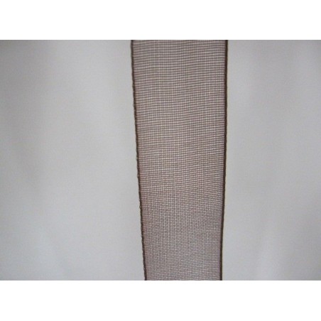 Lazo organza marrón oscuro 12mm. 1 metro