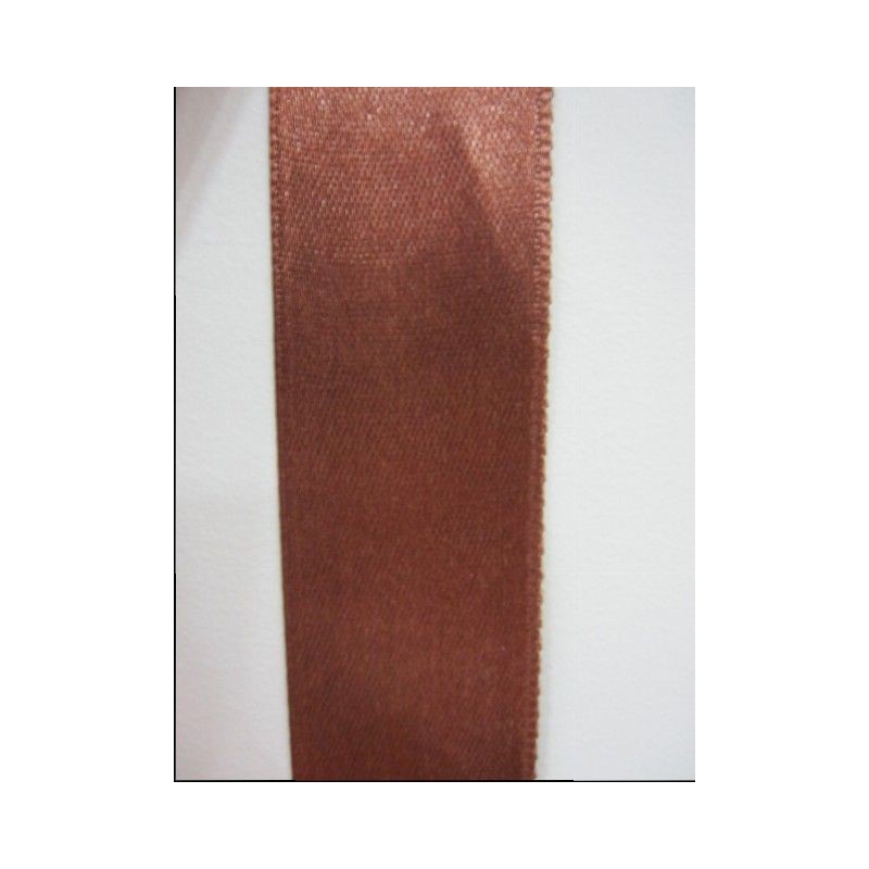 Cinta satén marrón oscuro 27mm. 1 metro