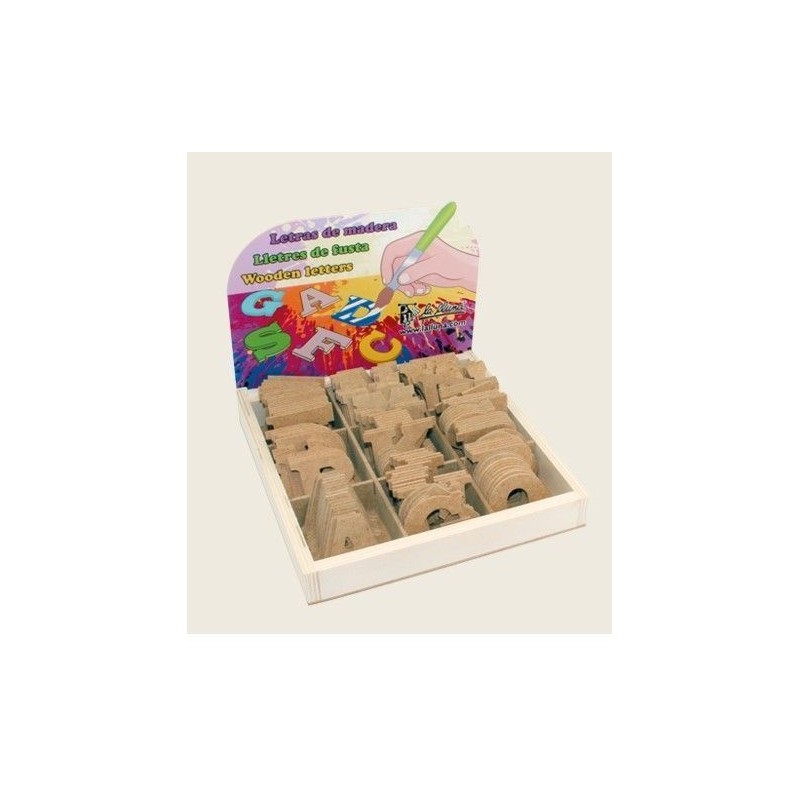 Letras, madera, 4 cm