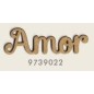 Amor. Palabra decorativa de madera