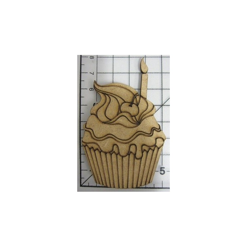 Decoraciones, Cupcake con vela. Madera |L' aura Bella