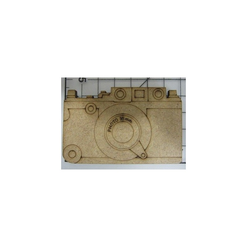 Cámara de fotos. Silueta decorativa de madera | L'aura Bella