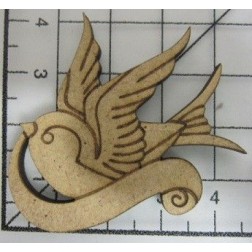 Decoraciones, Formas filigranas y palabras, Pájaro pequeño.