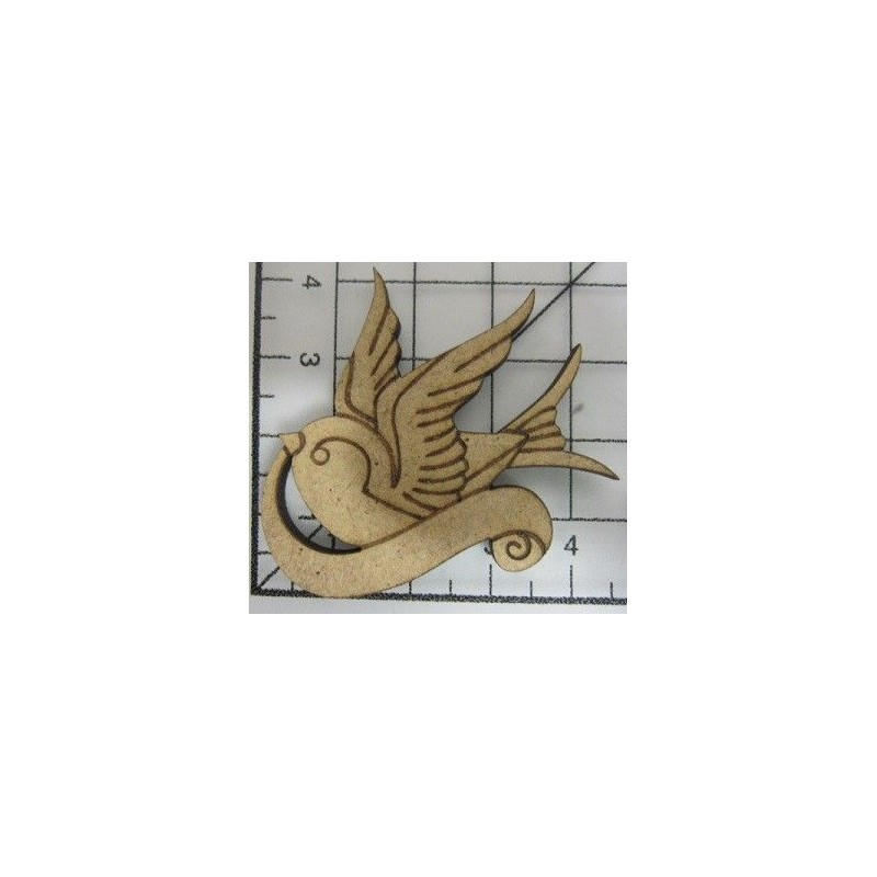 Decoraciones, Formas filigranas y palabras, Pájaro pequeño.