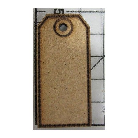 Tarjeta pequeña. Silueta decorativa de madera