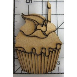 Decoraciones, Formas filigranas y palabras, Cupcake con vela pequeño.