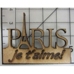 Decoraciones, Formas filigranas y palabras, Paris Je t'aime! pequeña.