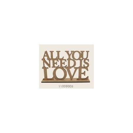 Frase decorativa: All you need is love