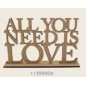 Frase decorativa: All you need is love